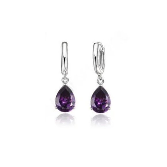 Tear Drop Necklace Pendant Earrings 925 Sterling Silver Heart Set Bundle - Picture 2 of 3